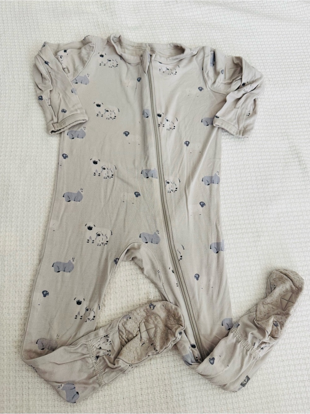 Kyte BABY Gray Animal Print Footed One-Piece